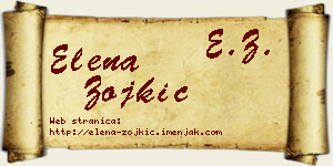Elena Zojkić vizit kartica